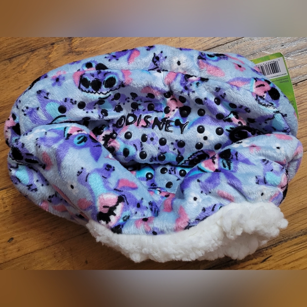 Disney Stitch Fuzzy Bubba Slipper Socks.